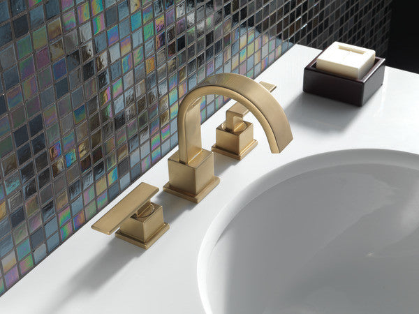 Delta Vero Two Handle Widespread Bathroom Faucet, Champagne Bronze, 3553LF-CZ
