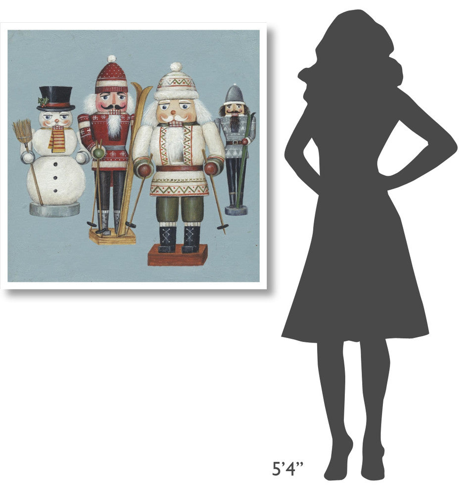 "Skier Nutcrackers" Digital Paper Print by David Carter Brown, 38"x38"