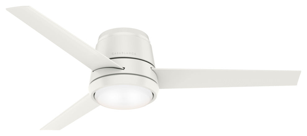 Casablanca 54" Commodus Fresh White Ceiling Fan, LED Light Kit and Wall Control