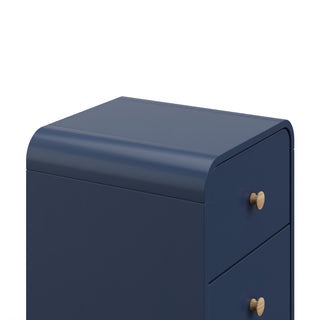 Storkcraft Next Santos 2-Drawer Nightstand, Midnight Blue With Natural