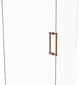 Contemporary 12" Dotted Accent Back to Back Shower Door Pull, Brushed Bronze