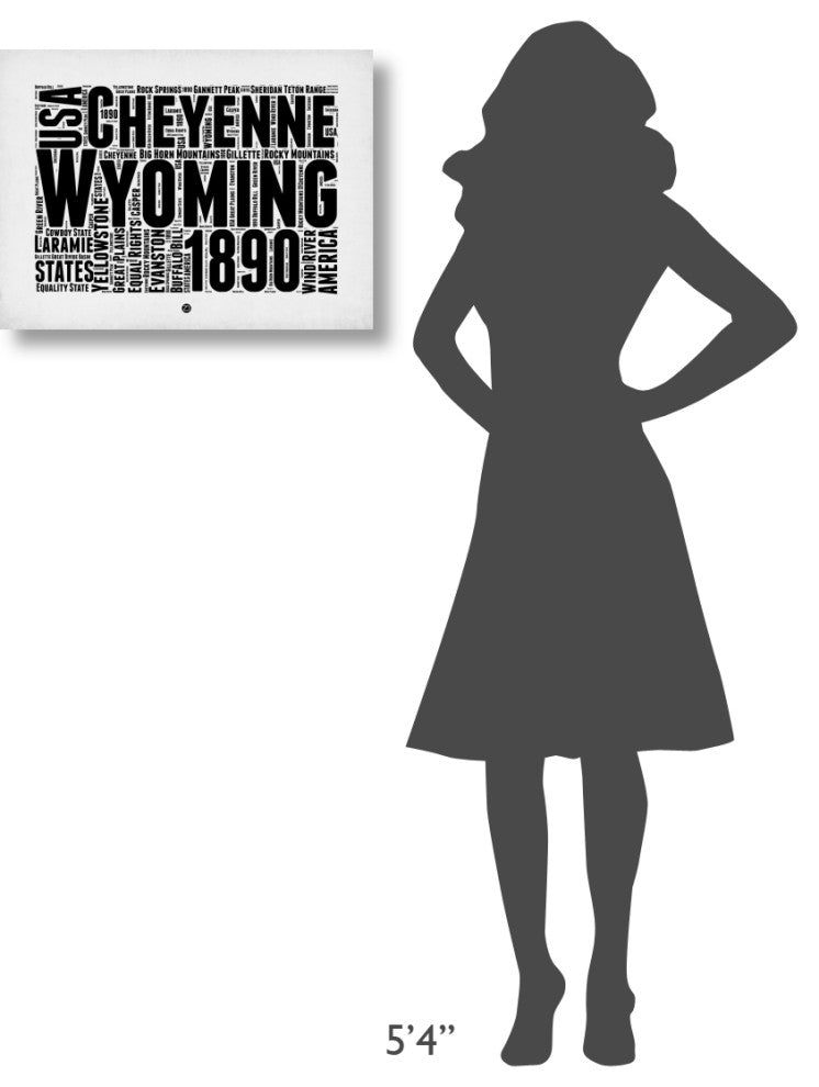 "Wyoming Word Cloud 2" Fine Art Print