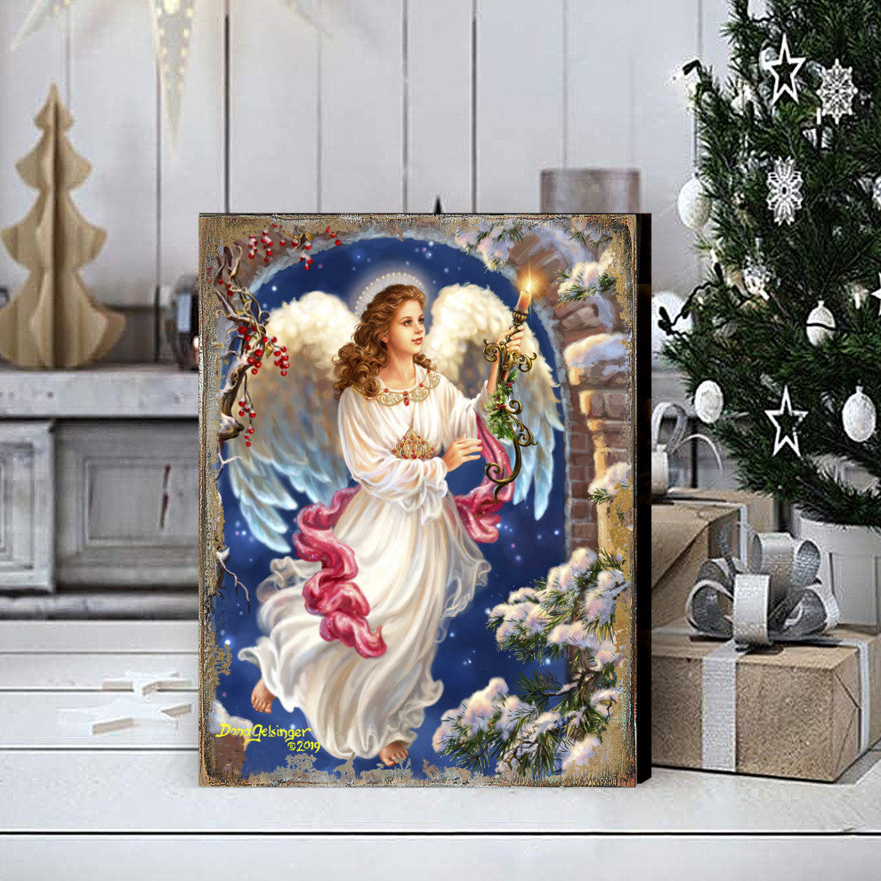 Angel in the Arch Wooden Block, 48 X 36