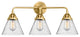 Large Cone Bath Vanity Light, Satin Gold, Seedy, Seedy