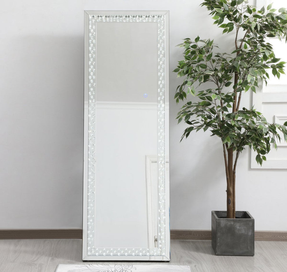 Elegant MRE98123 Raiden 22x63" LED Crystal Mirror