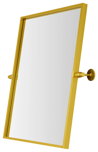 Home Living Rectangle Pivot Mirror 24x20 Inch, Gold