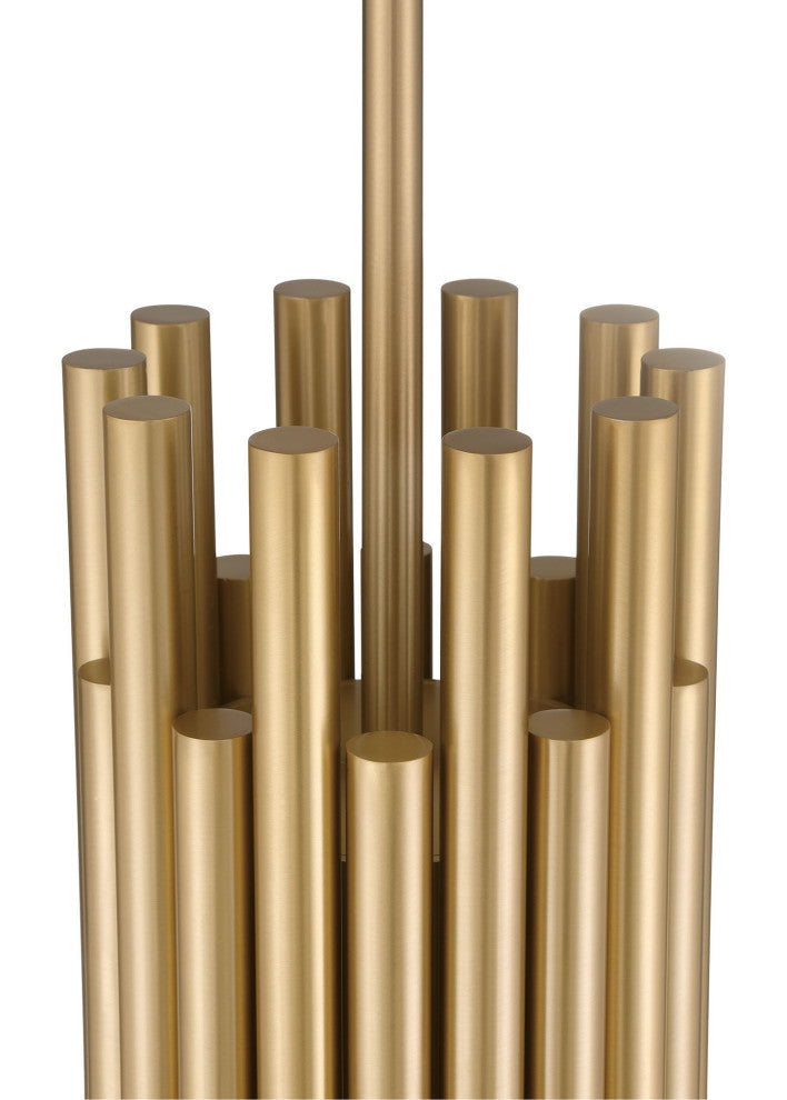 Olette 20L 42" Gold Frosted Chandelier