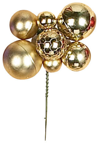 Gold Christmas Ball Pick