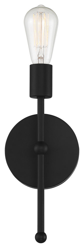 Savoy House Meridian 1 Light Wall Sconce Matte Black