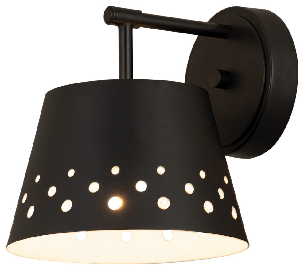 Zlite 6014-1S-MB 1-Light Wall Sconce, Matte Black