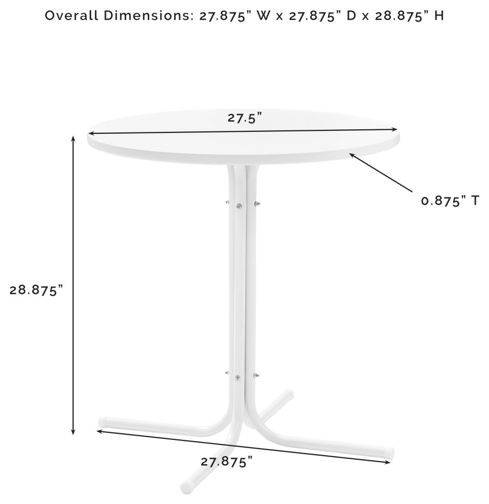 Griffith 3-Piece Outdoor Bistro Set, Sky Blue Gloss