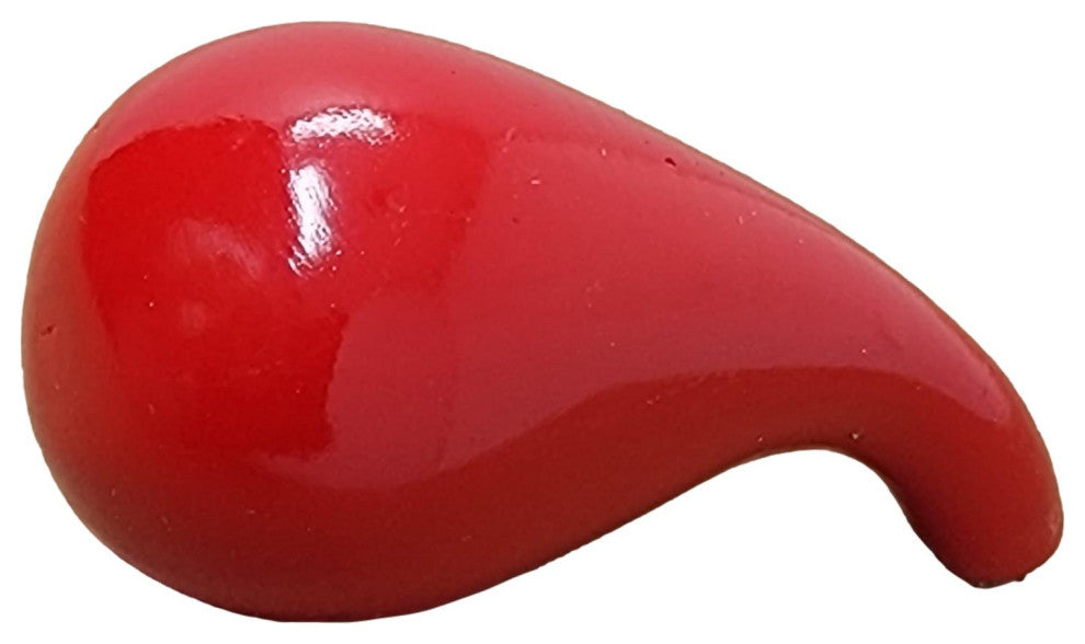 Gloss Bubble 2 in Round Wall Hook Floating Organic Shape Ball Modern, Red, Angled