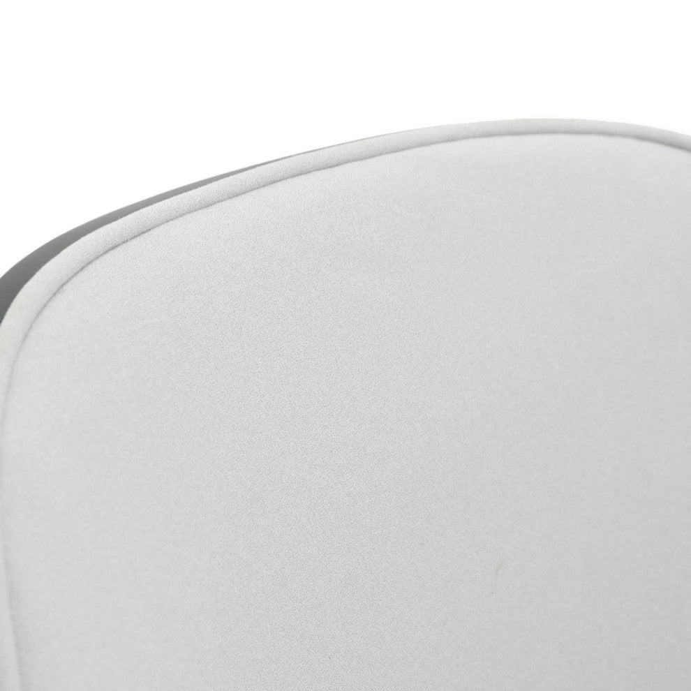 LeisureMod Tule Dining Side Chair With Upholstered Seat and Steel Frame, Black/Platinum Blue