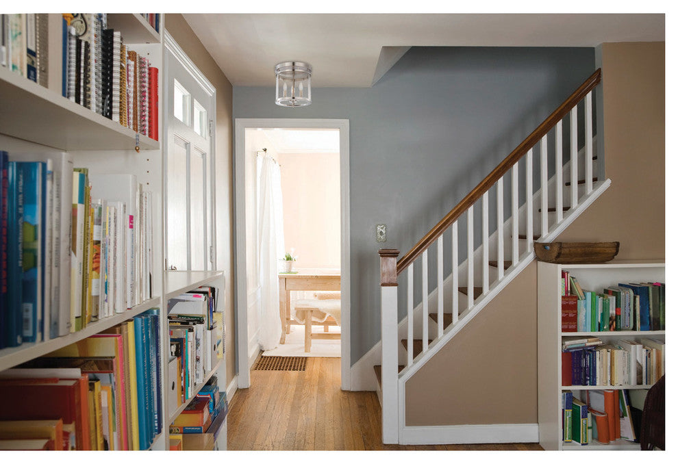 Penrose 3-Light Semi-Flush, Polished Nickel