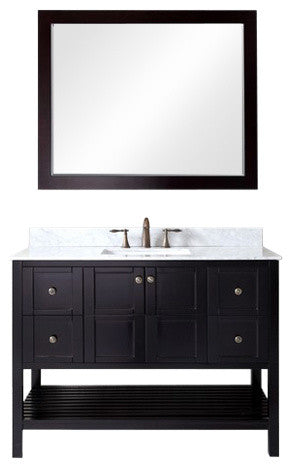 Winterfell 48" Single Bathroom Vanity Set, Espresso