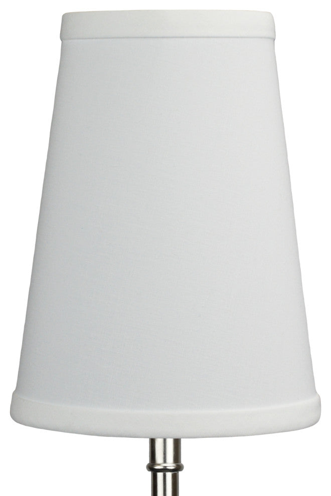 Fenchel Shades 4"x6"x8" Black Spider Attachment Empire Lamp Shade, Linen White