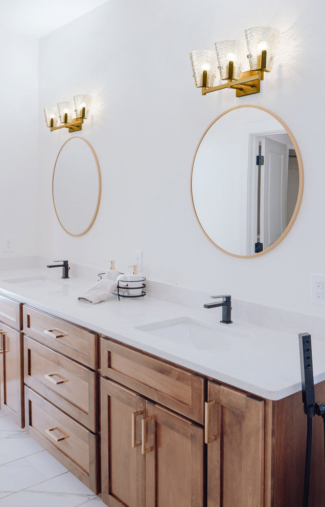 Z-LITE 3-Light Vanity, Modern Gold