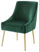 Side Dining Chair, Set of 2, Velvet, Metal, Green, Modern, Bistro Restaurant