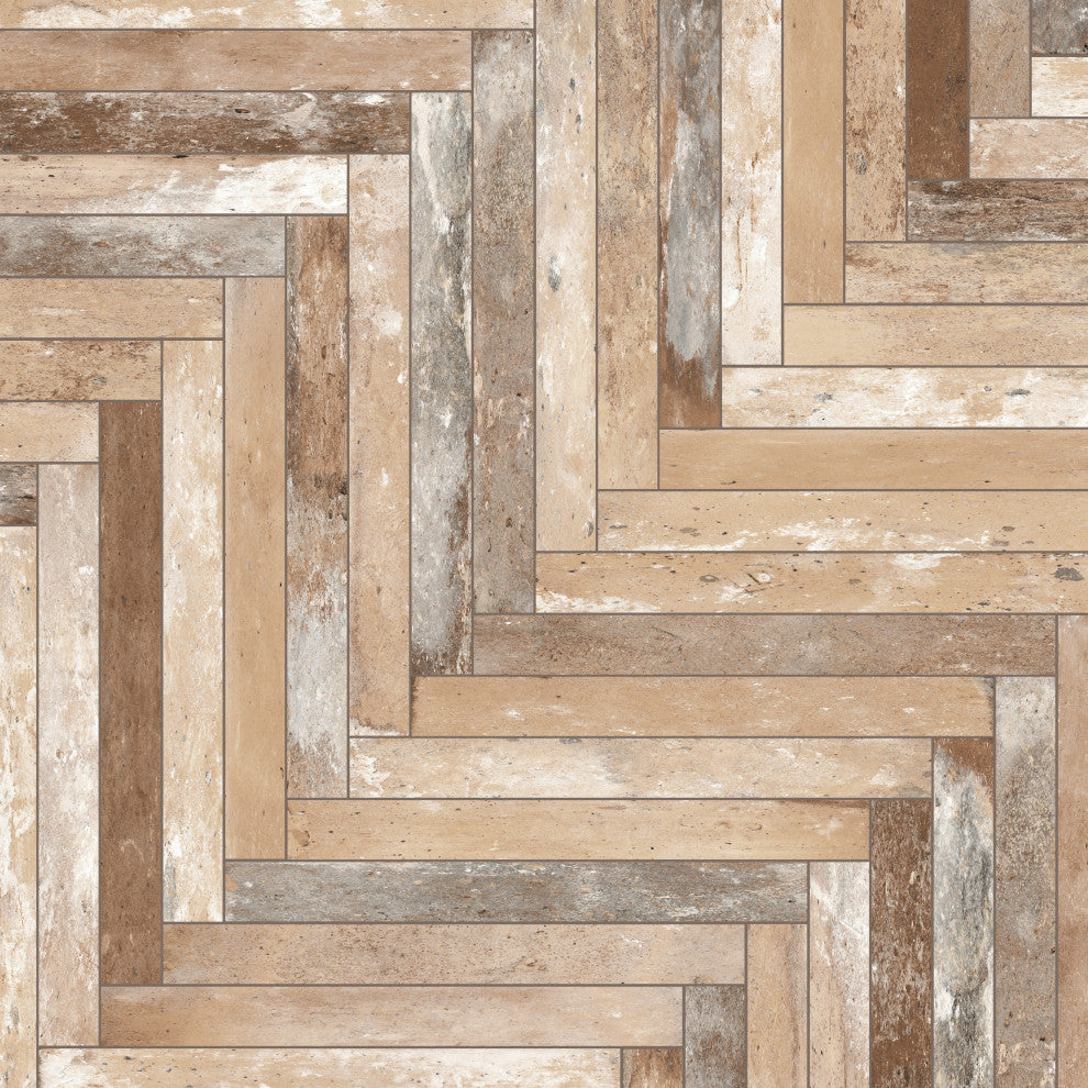 Sedona Charcoal Porcelain Floor and Wall Tile, Multi