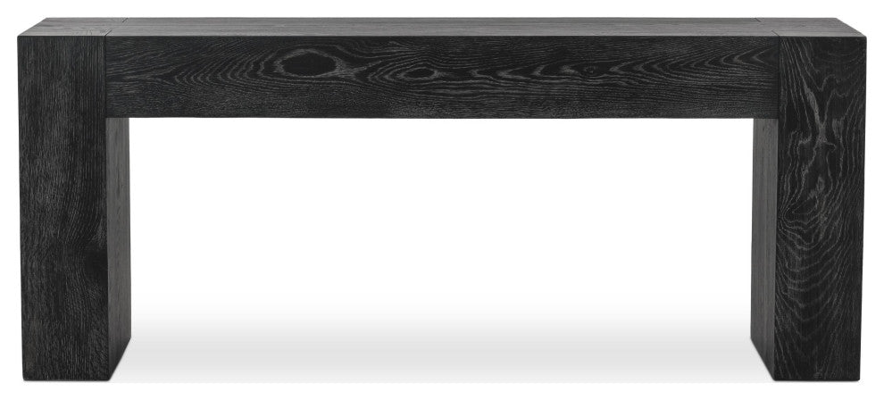 Bristol Cracked Oak 72" Console Table by Kosas Home, Meadow Black