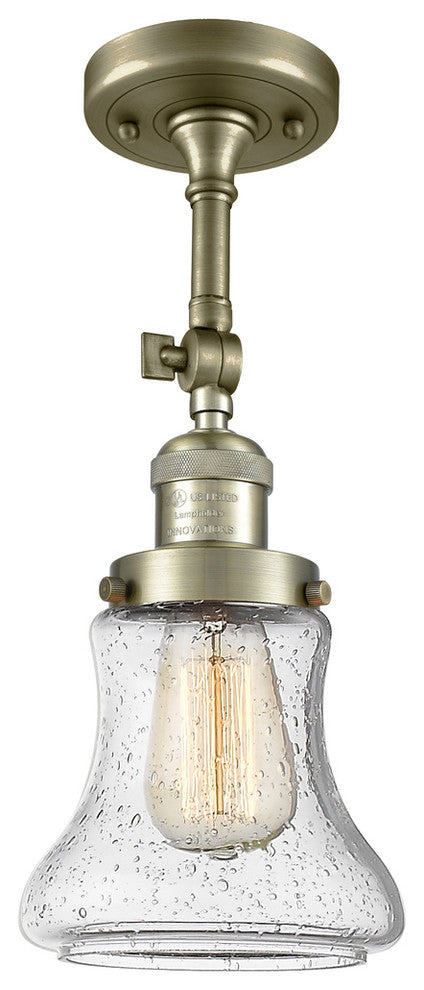 Innovations Lighting 201F-Ab-G194-Led 1 Light Dimmable Led Semi-Flush Mount