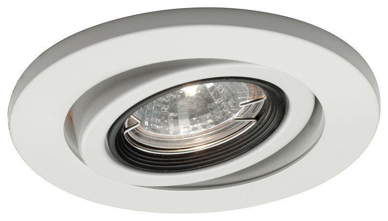 4in Round Adjustable Gimbal Trim, White