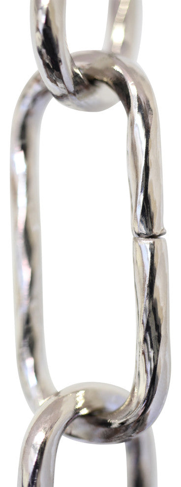 RCH Hardware Steel Standard Link Chandelier Chain, 98 Reel, Polished Nickel, U47