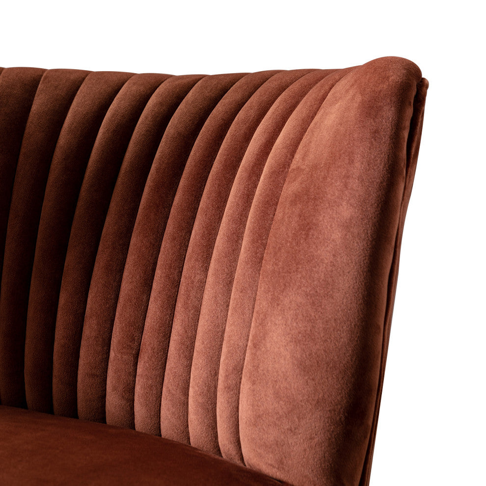 WestinTrends 22" Tufted Velvet Accent Chair for Dining, Living Room, Bedroom, Brown