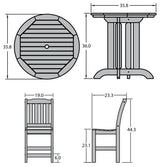 Lehigh 3-Piece Round Counter-Height Dining Set, Weathered Acorn
