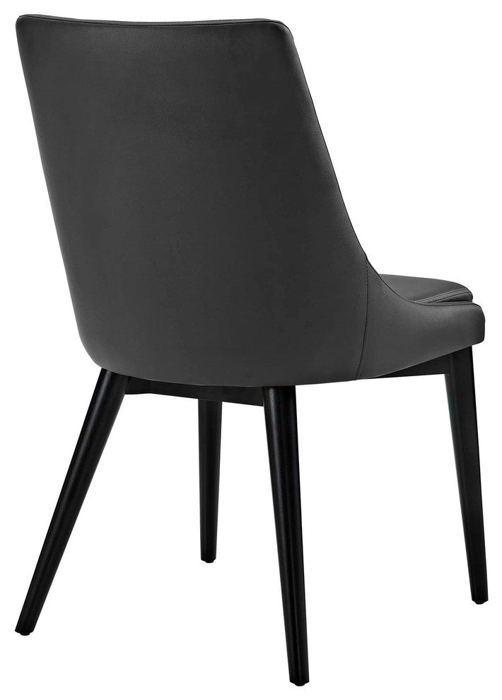 Modern Black Viscount Vinyl Dining Chair