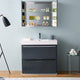 Valencia 36" Dark Slate Gray Free Standing Vanity Set, Cabinet, Faucet FFT3071CH