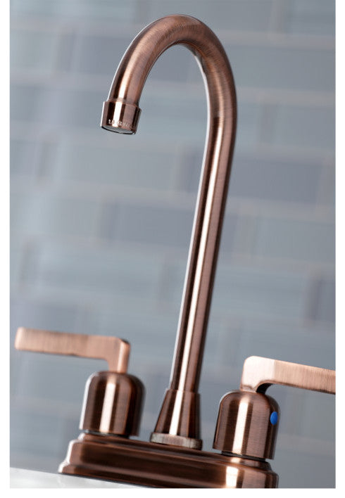 Kingston Brass KB849EFLAC Centurion Bar Faucet, Antique Copper