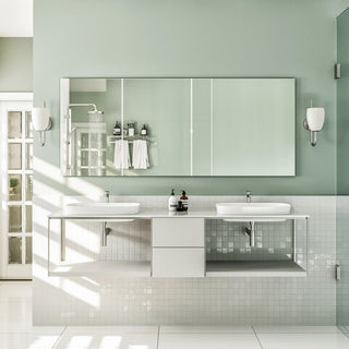 Eviva Sleek 60" Frameless Bathroom Wall Mirror
