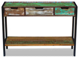 vidaXL Solid Reclaimed Wood Sideboard Side Console Table Highboard 3 Drawers