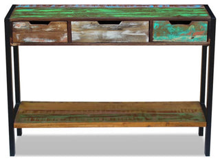 vidaXL Solid Reclaimed Wood Sideboard Side Console Table Highboard 3 Drawers