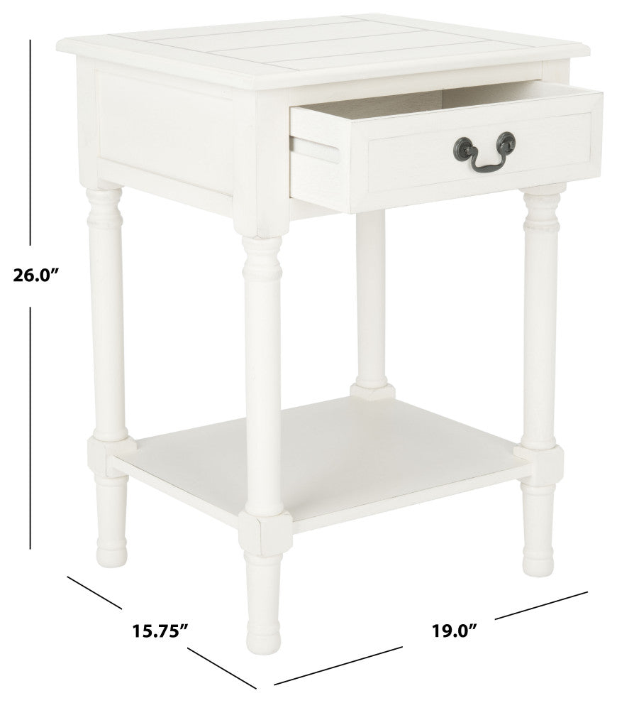 Safavieh Whitney 1 Drawer Accent Table, White