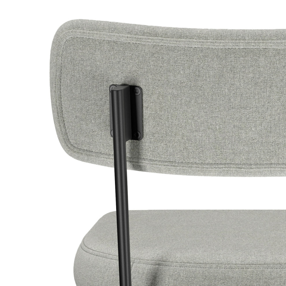Giselle Swivel Counter Height Stool, Set of 2, Light Gray