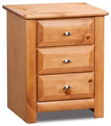McCormick Road Caramel 3 Drawer Nightstand