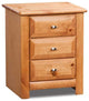 McCormick Road Caramel 3 Drawer Nightstand