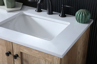 60" Double Bathroom Vanity, Natural Oak, 60