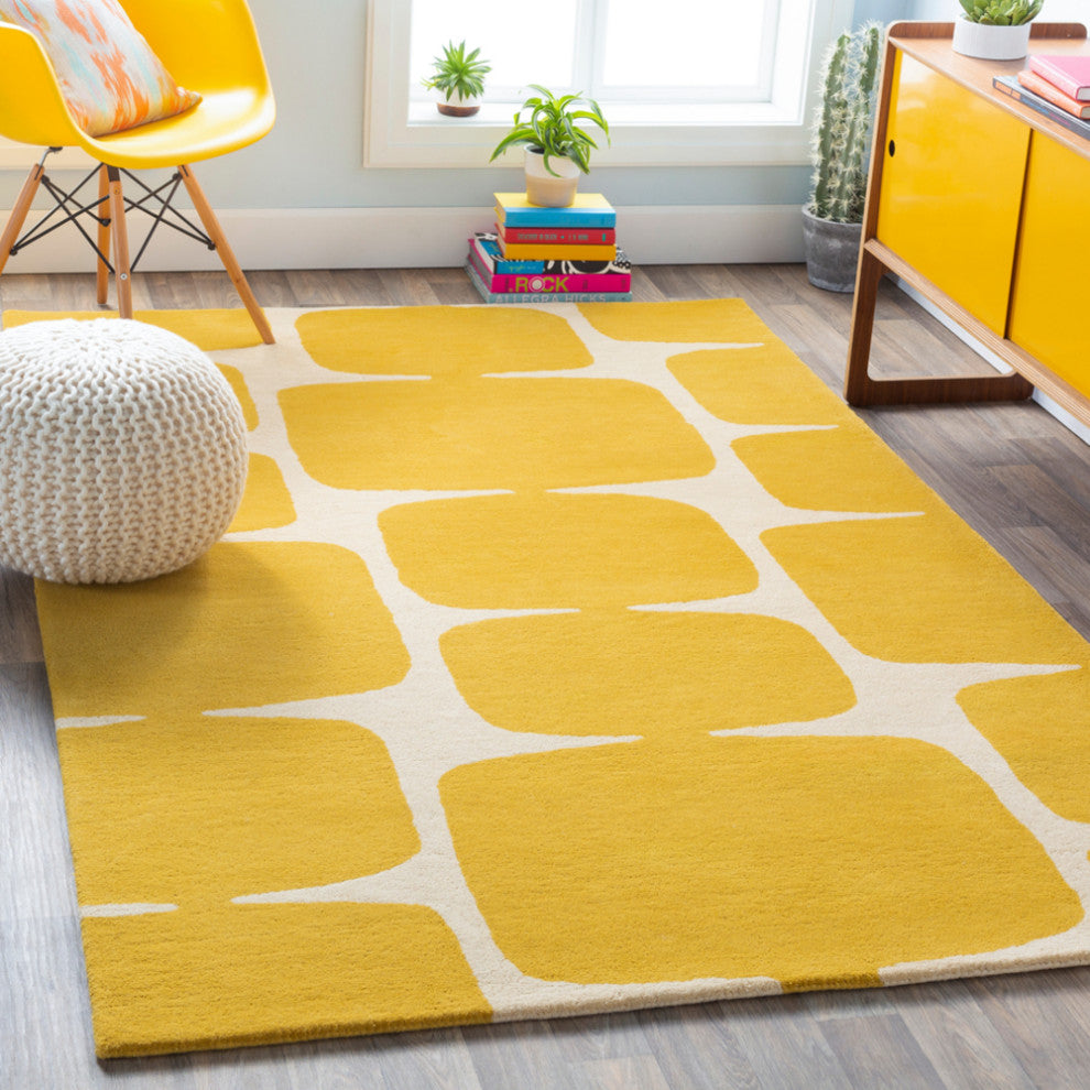 Surya Scion SCI-36 Modern Area Rug, Mustard, 8' x 11' Rectangle