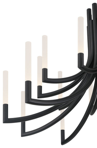 Olette 20L 42" Black Frosted Chandelier