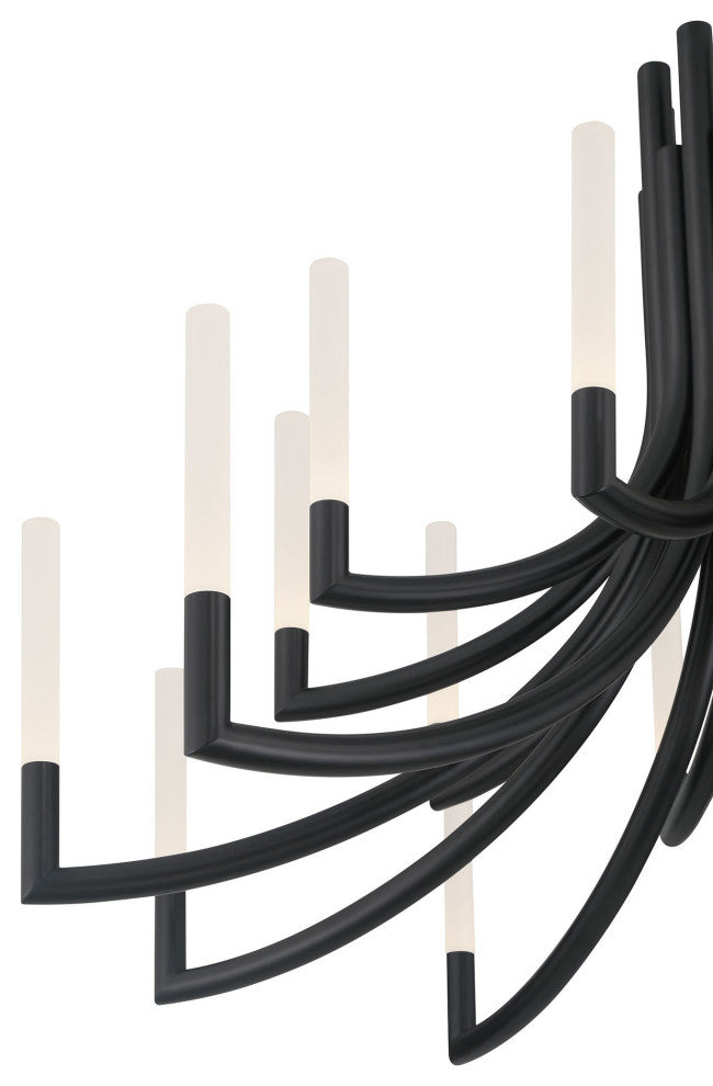 Olette 20L 42" Black Frosted Chandelier