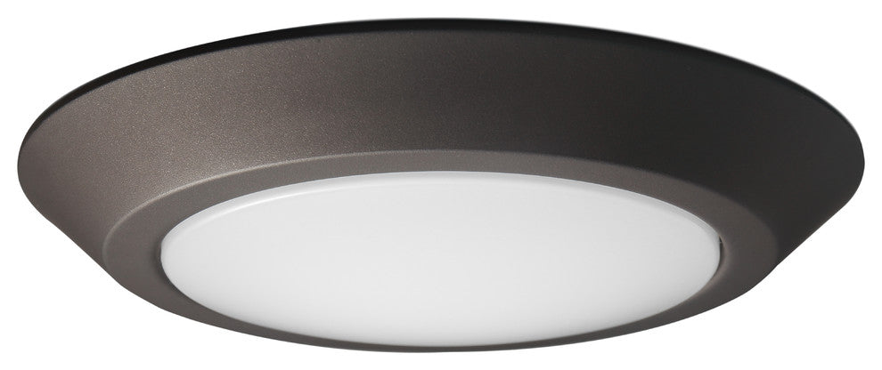 Nuvo 1-Light LED Flush Mount Light Fixture, Mahogany Bronze