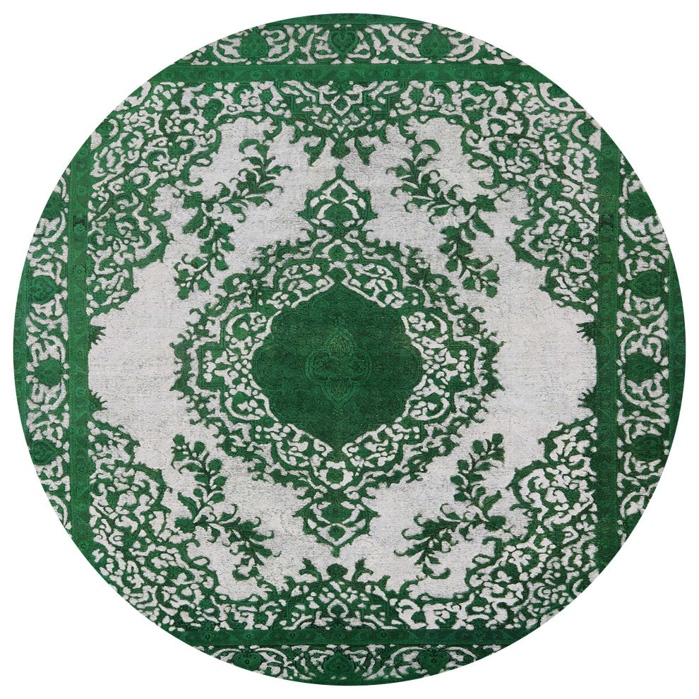 Ahgly Company Indoor Round Mid-Century Modern Area Rugs, 7' Round