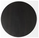 Maxwell 20" Round Dark Brown Wood With Black Metal Pedestal Side Table