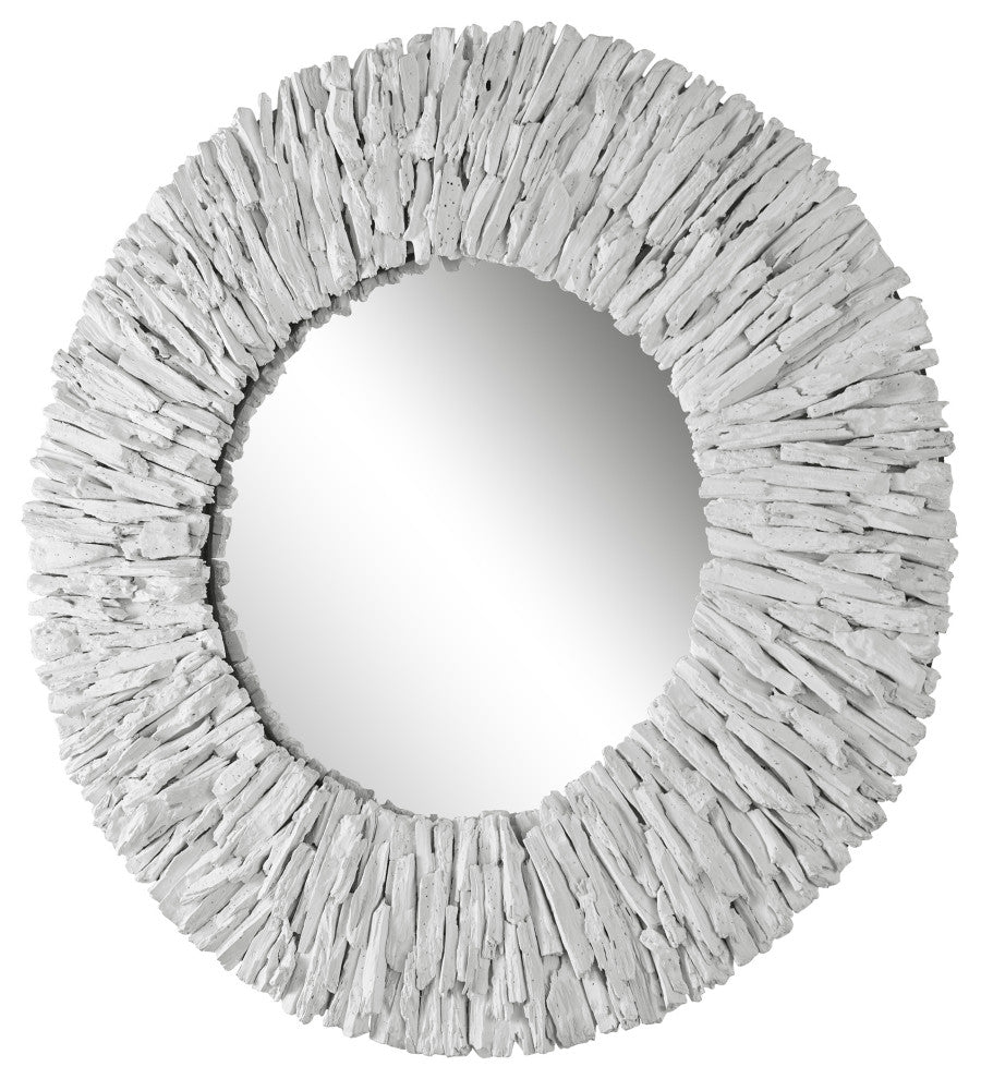 Uttermost - 09808 - Mirror - Teak Branch - Matte White