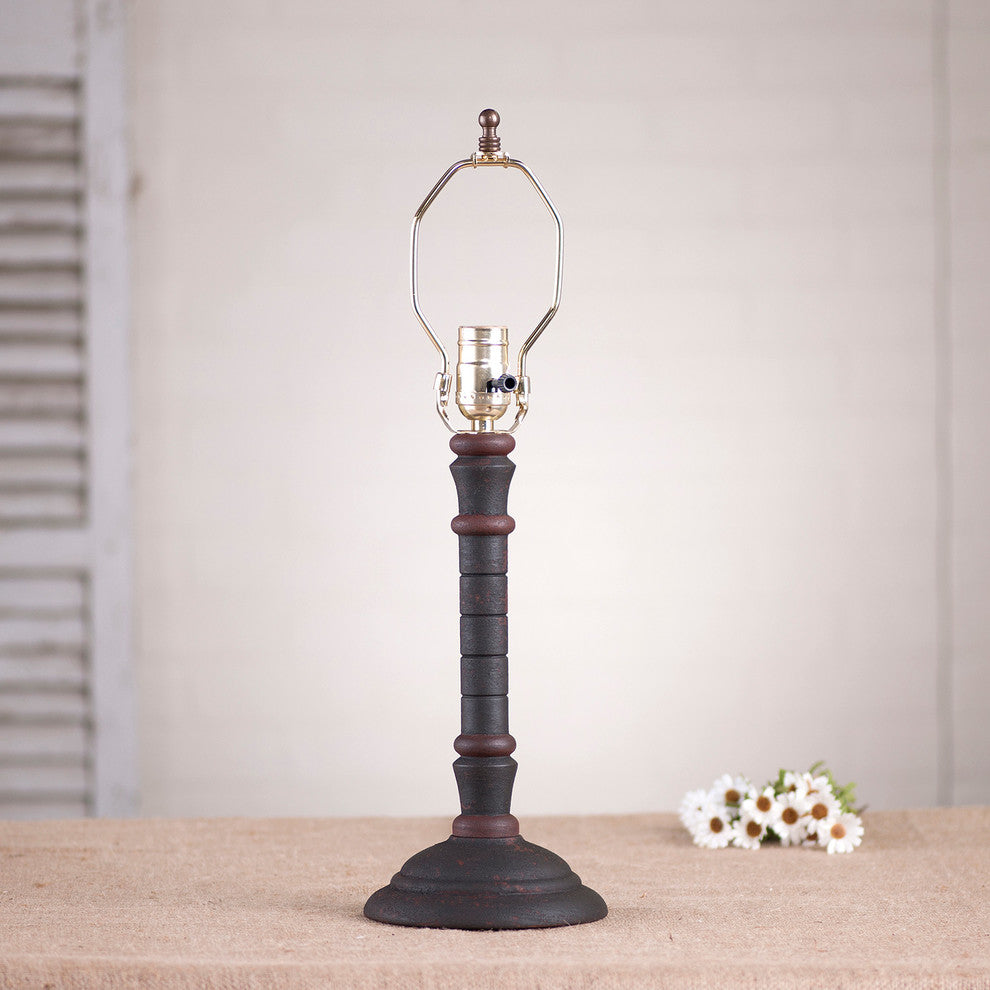 Gatlin Lamp Base, Hartford Black With Red Stripe