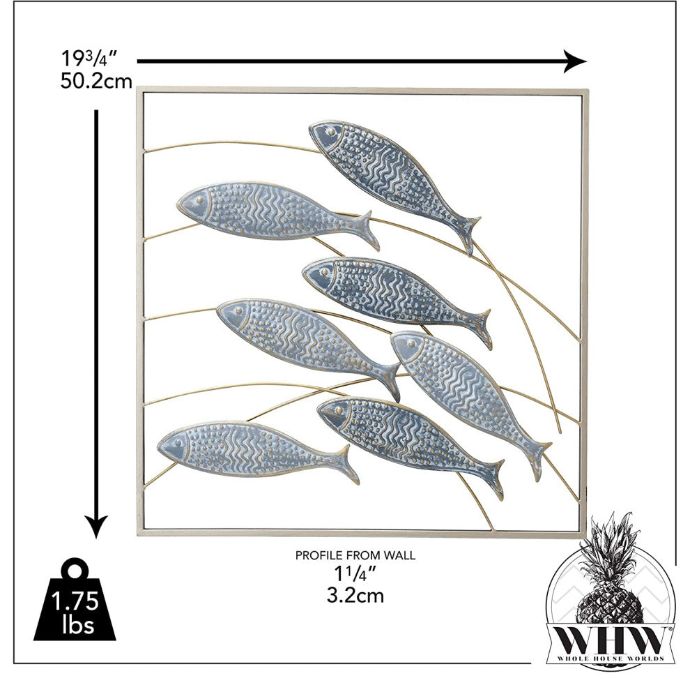 Shoal of Fish Metal Wall Decor, 19.75"