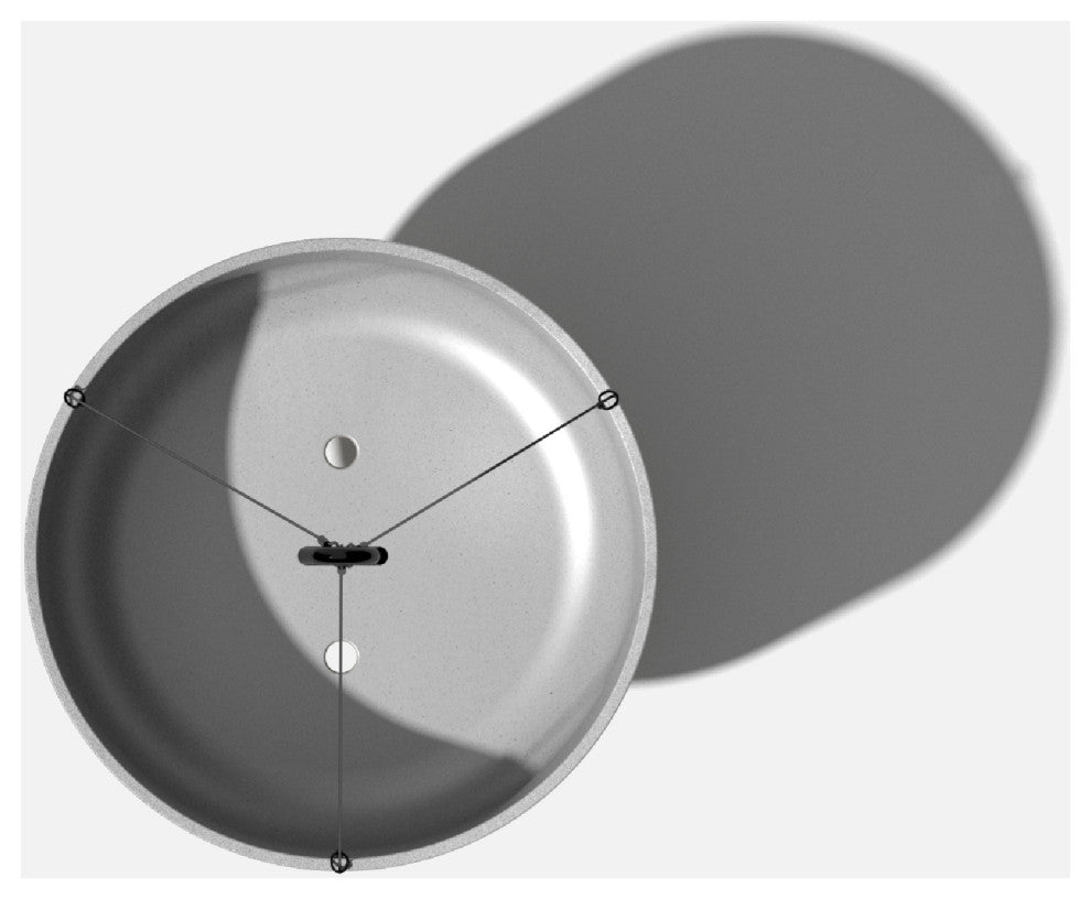 Pure Series Hanging Kona Bowl 14" Planter, Gray, 2 Pack